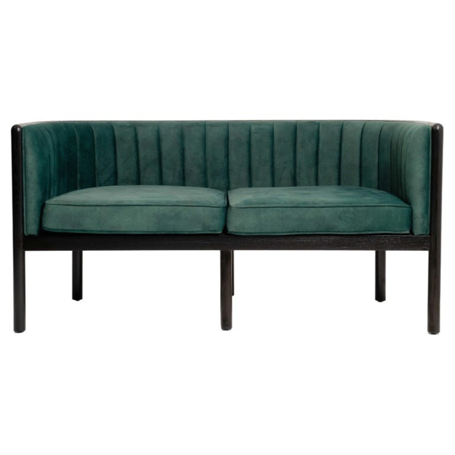 Black Emerald Solid Wood Loveseat - image-1