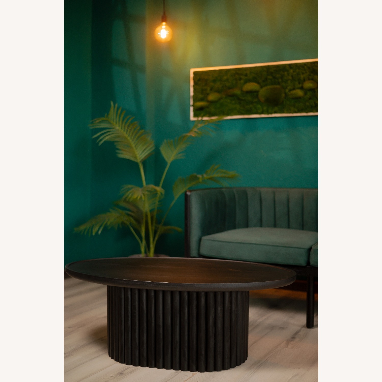 Black Emerald Solid Wood Loveseat - image-10