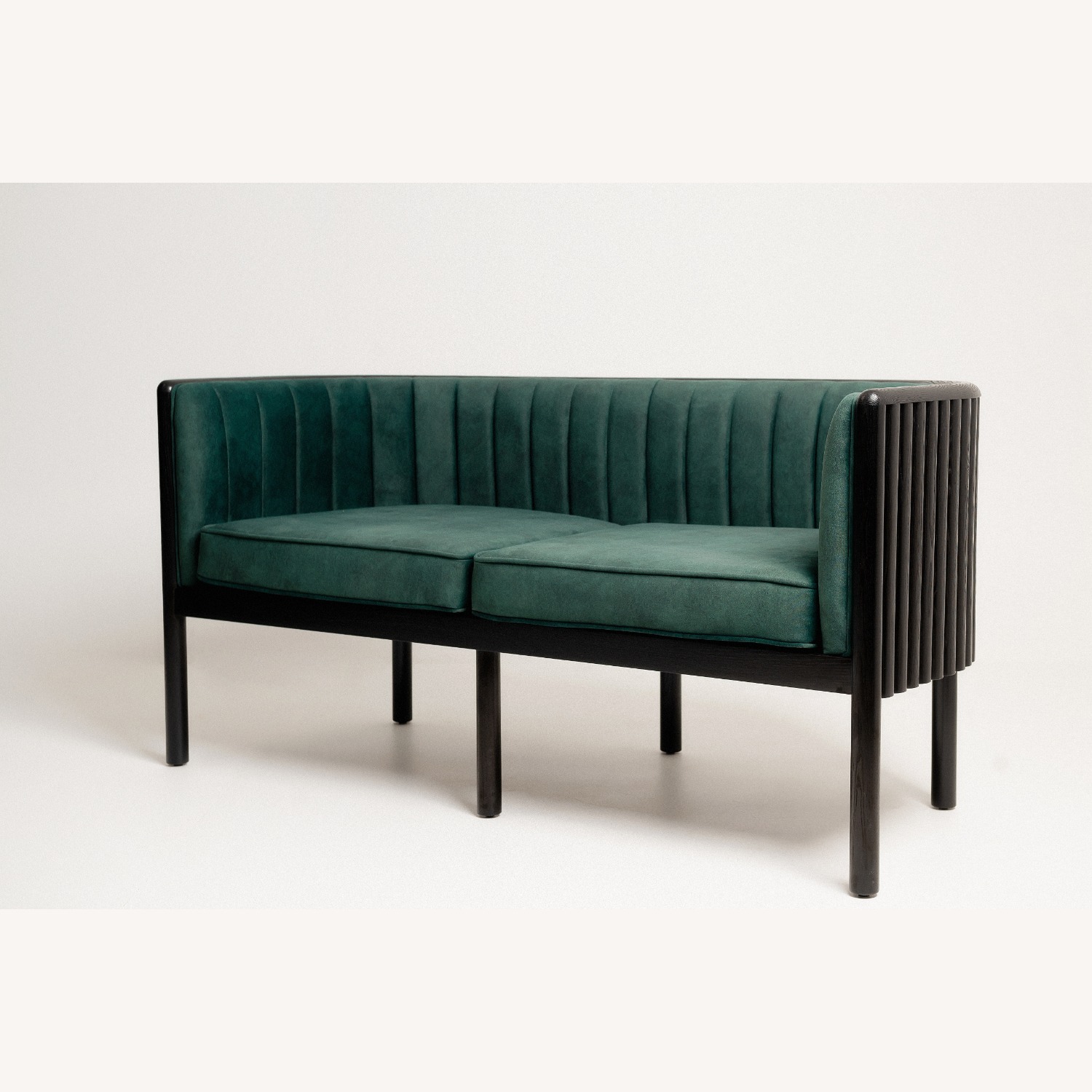 Black Emerald Solid Wood Loveseat - image-2