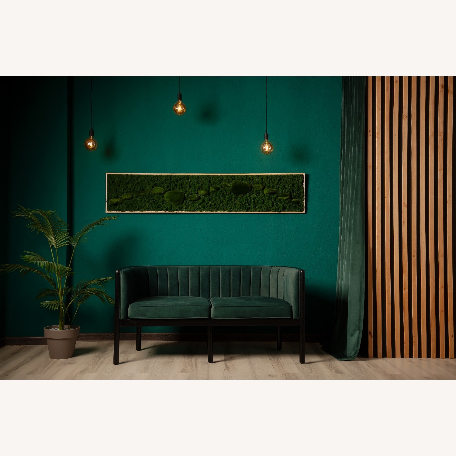 Black Emerald Solid Wood Loveseat - image-6