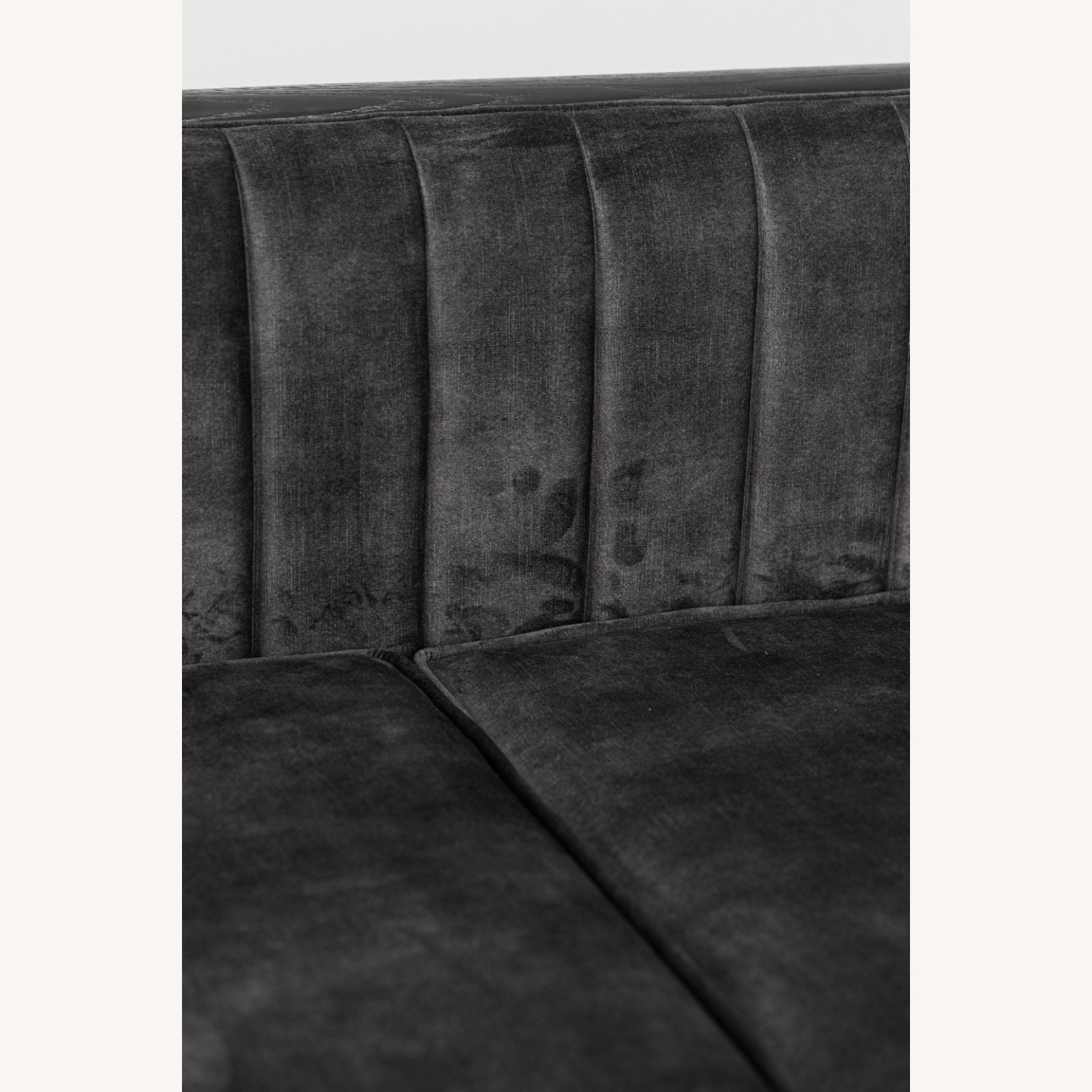 Alton Black Solid Wood Loveseat with Grey Material - image-7