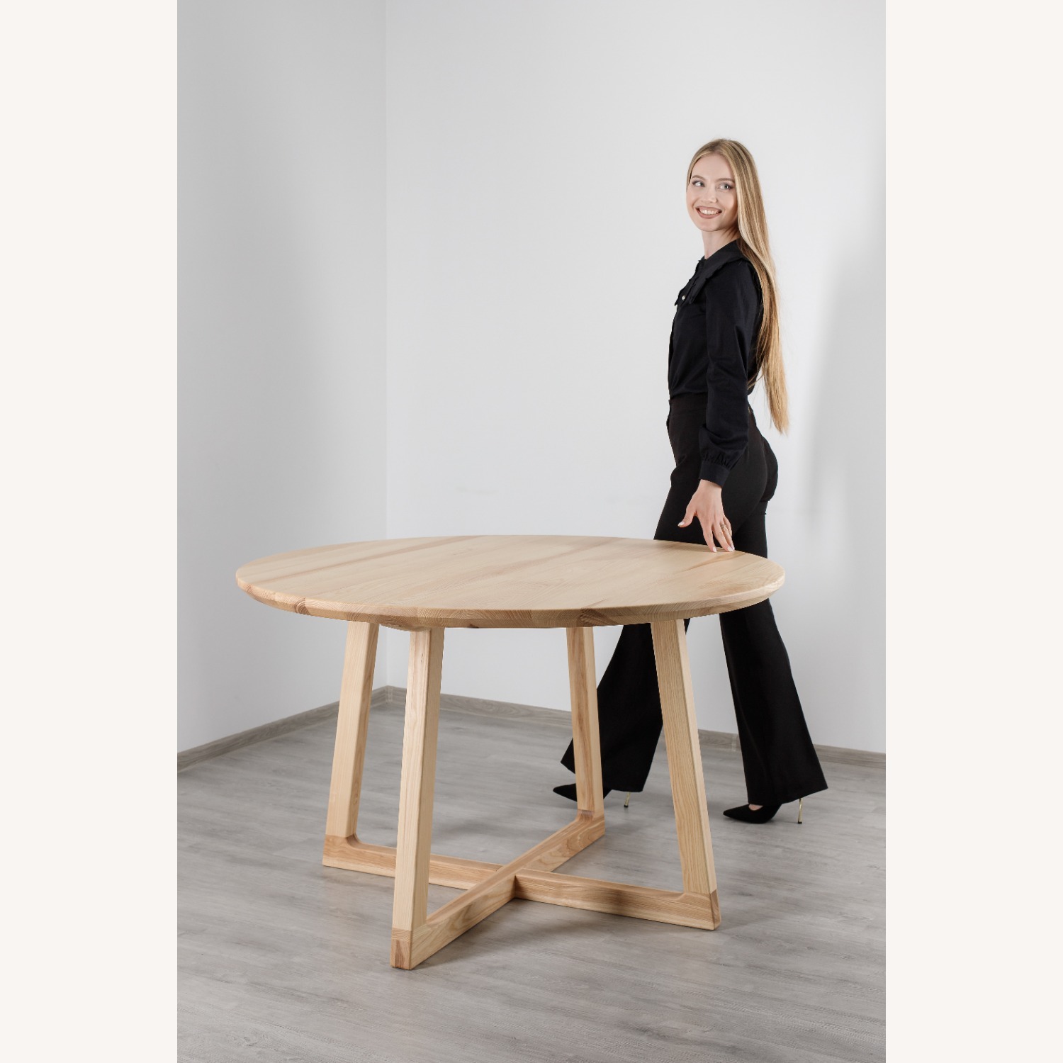 Natural Wood Dining Table - image-9