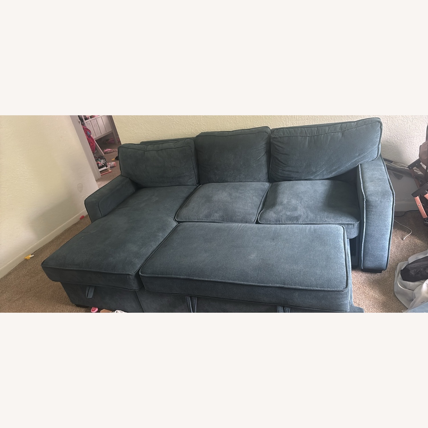 Blue Sleeper Sofa - image-2