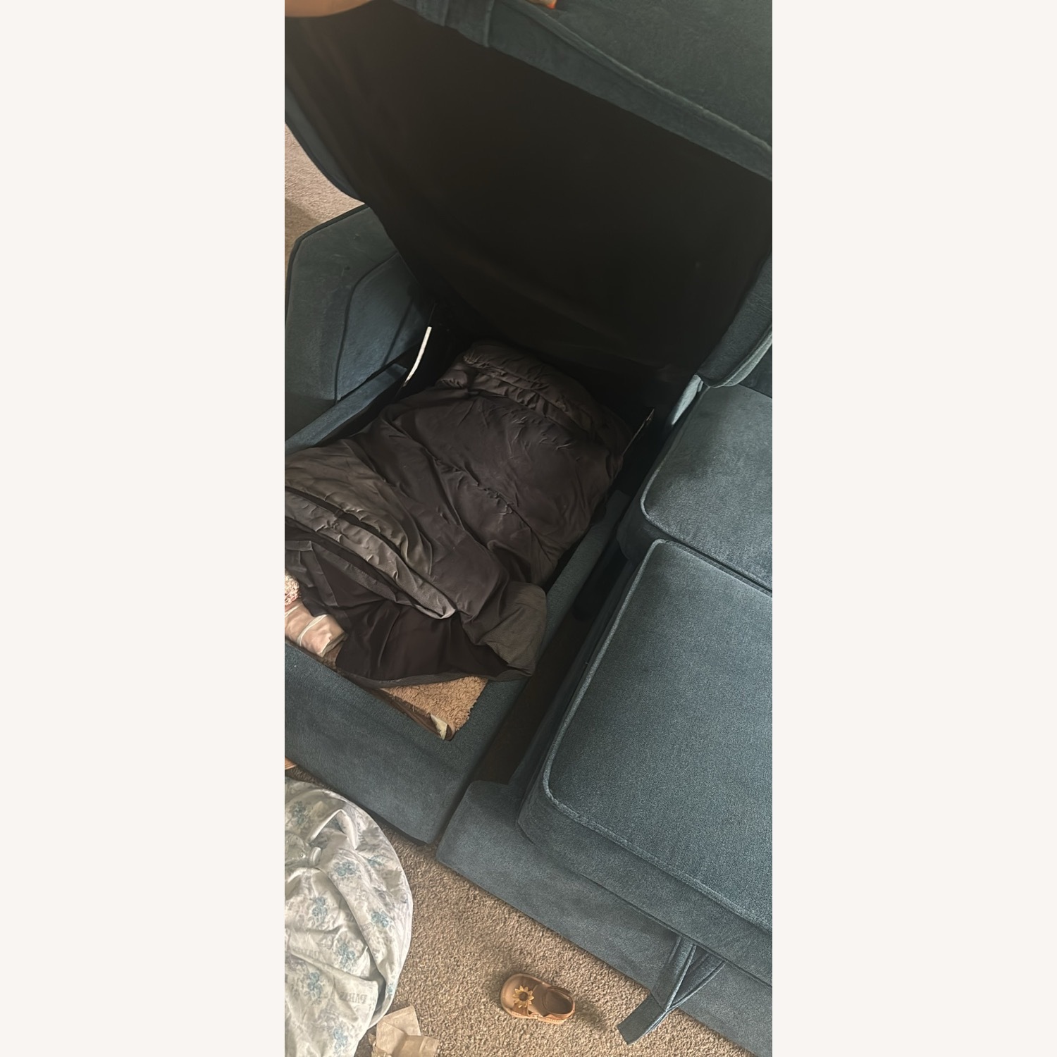 Blue Sleeper Sofa - image-3