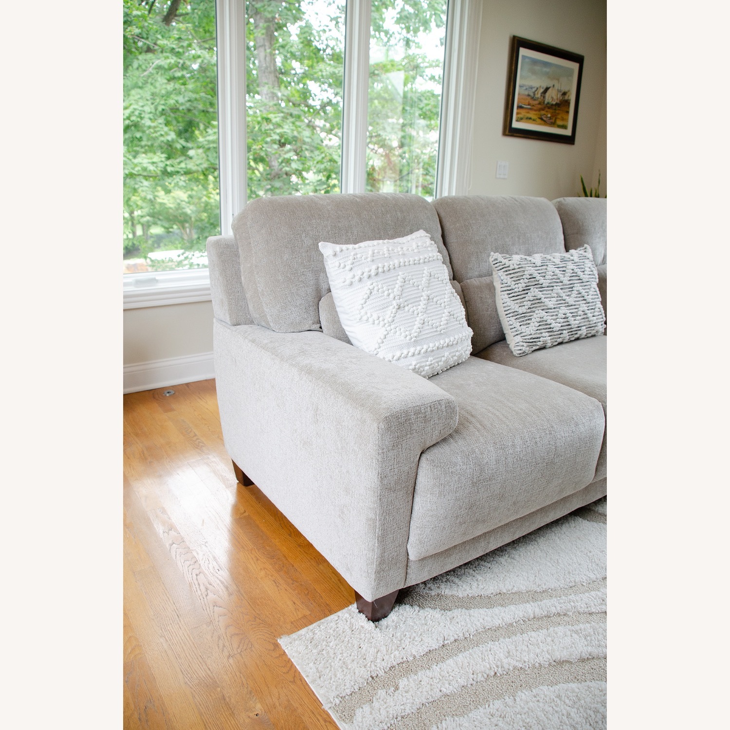 La-Z-Boy Draper Light Brown Fabric 3+ Seater Sofa - image-4