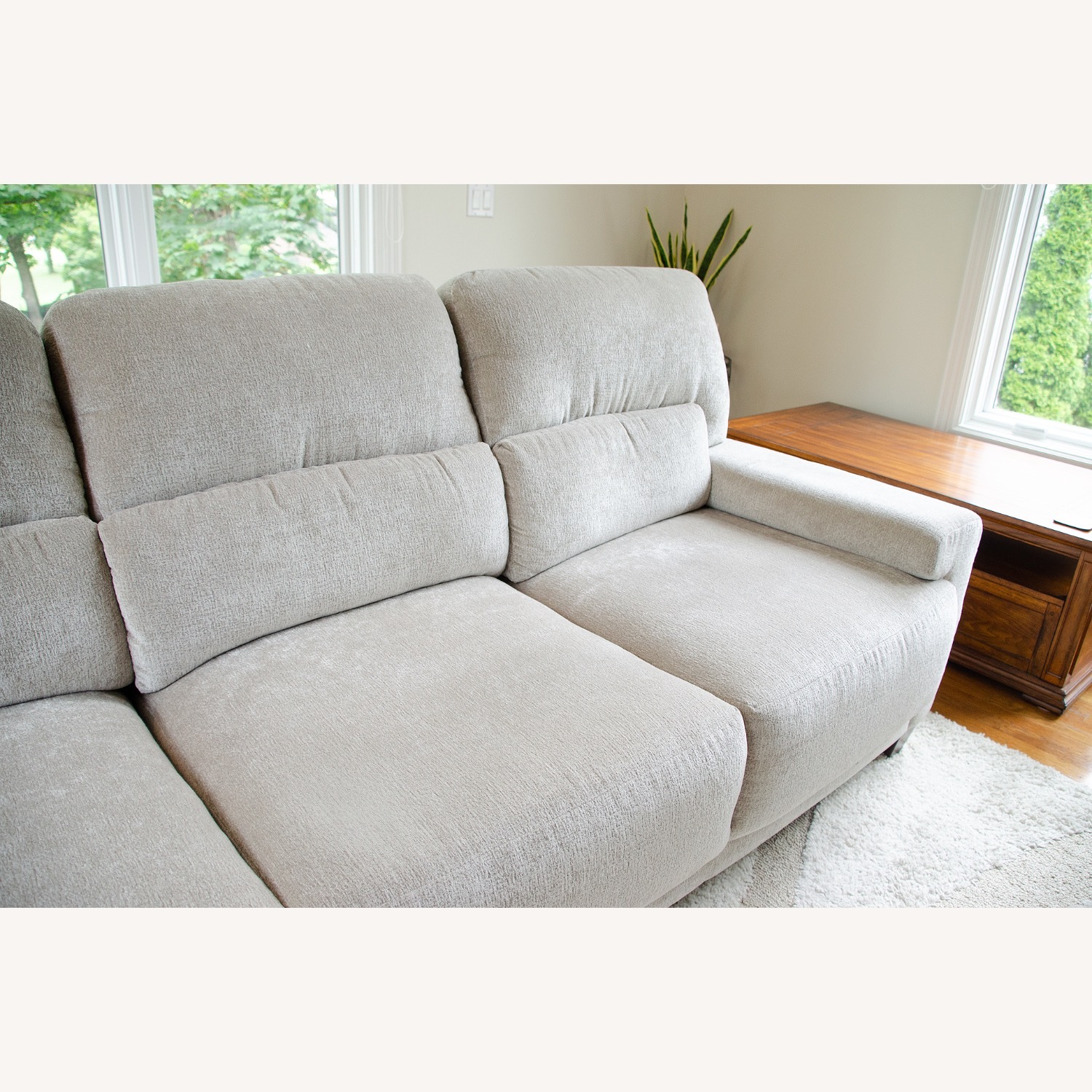 La-Z-Boy Draper Light Brown Fabric 3+ Seater Sofa - image-3