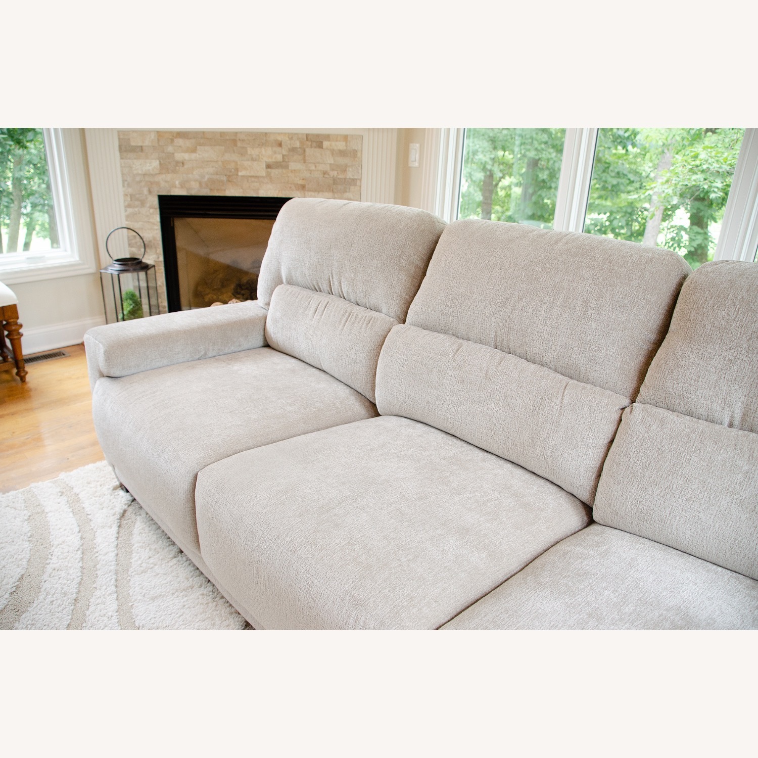 La-Z-Boy Draper Light Brown Fabric 3+ Seater Sofa - image-2