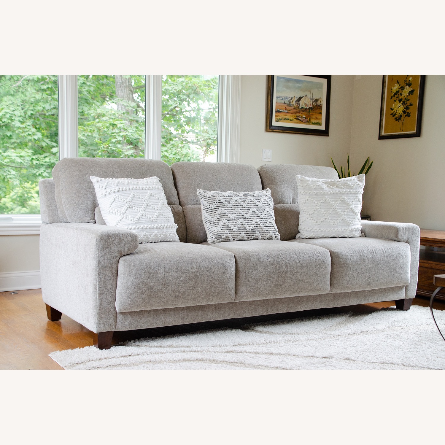 La-Z-Boy Draper Light Brown Fabric 3+ Seater Sofa - image-5