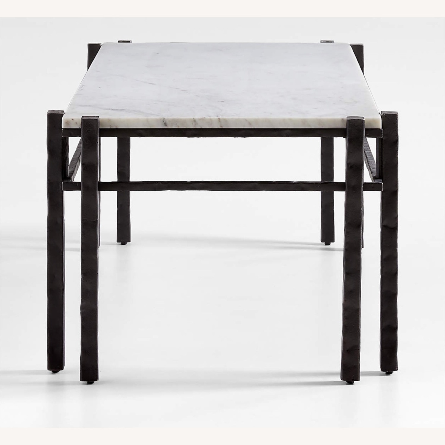 Crate & Barrel White Marble Coffee Table - image-3
