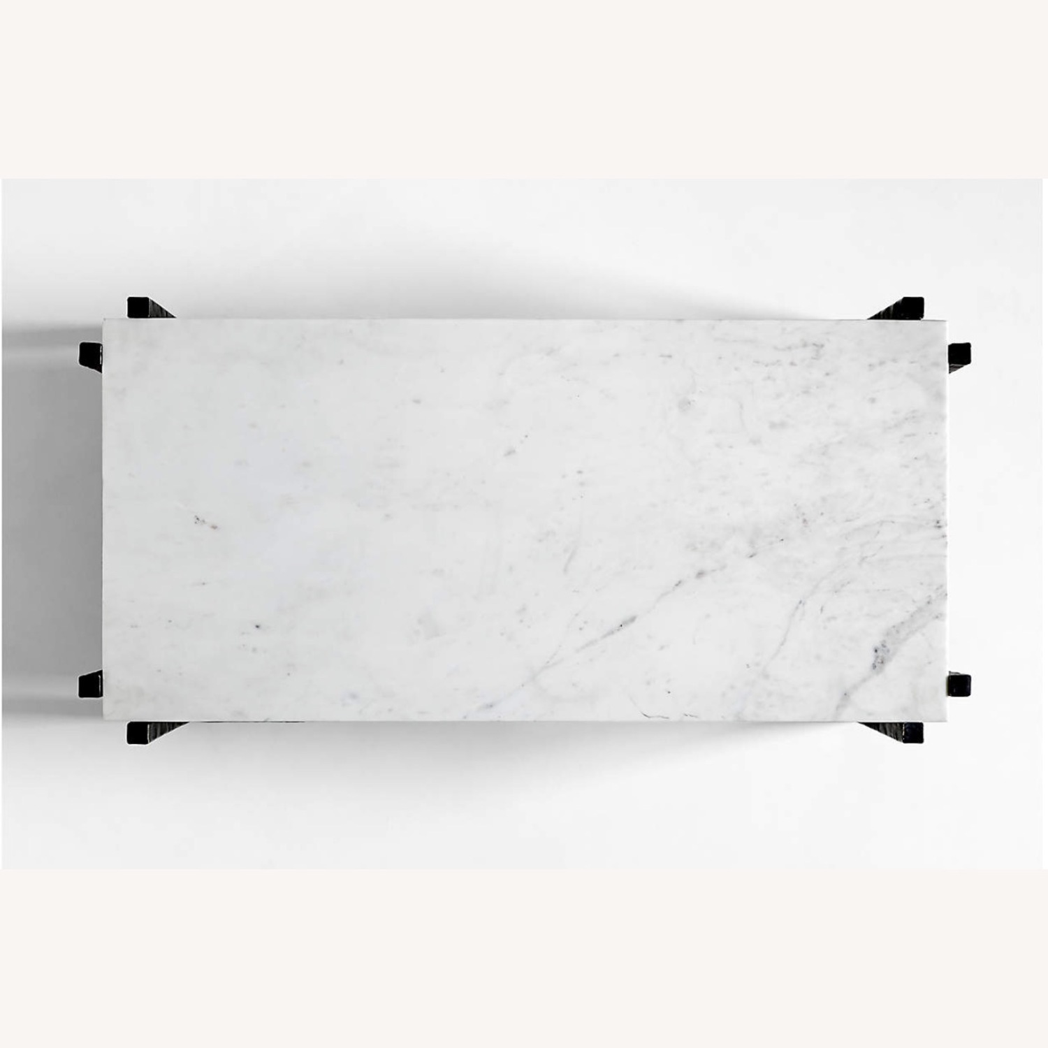 Crate & Barrel White Marble Coffee Table - image-2
