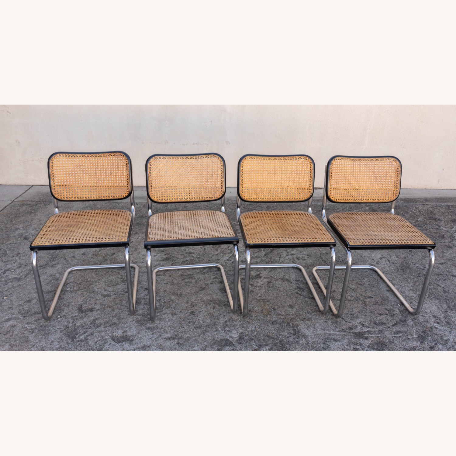 Knoll Cesca Light Brown Wicker Dining Chairs - image-1