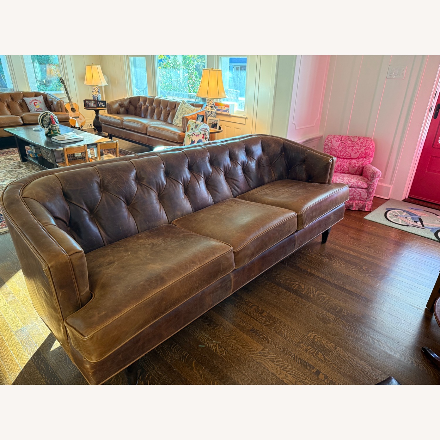 Rejuvenation Monrowe Leather Sofa - image-1