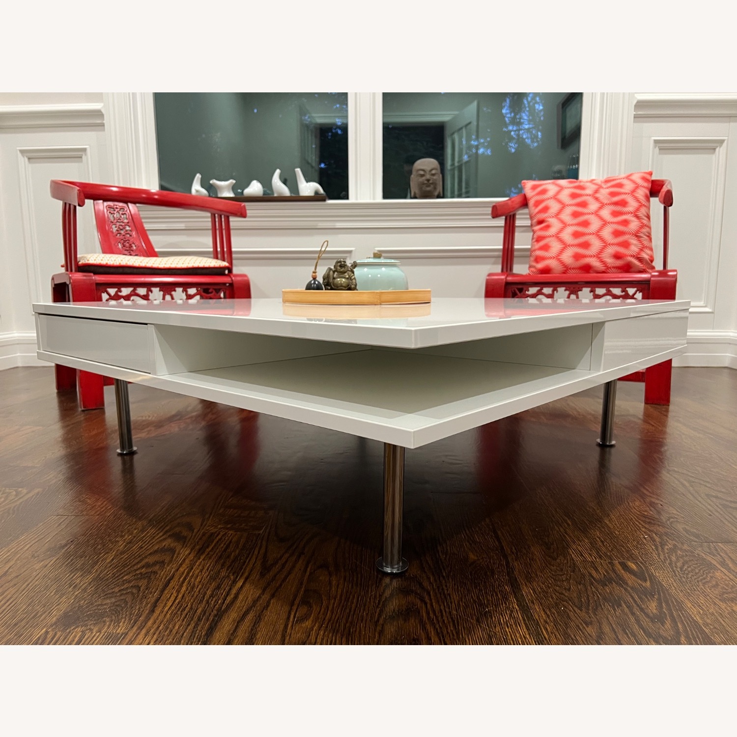 IKEA TOFTERYD White Glossy Coffee Table - image-2