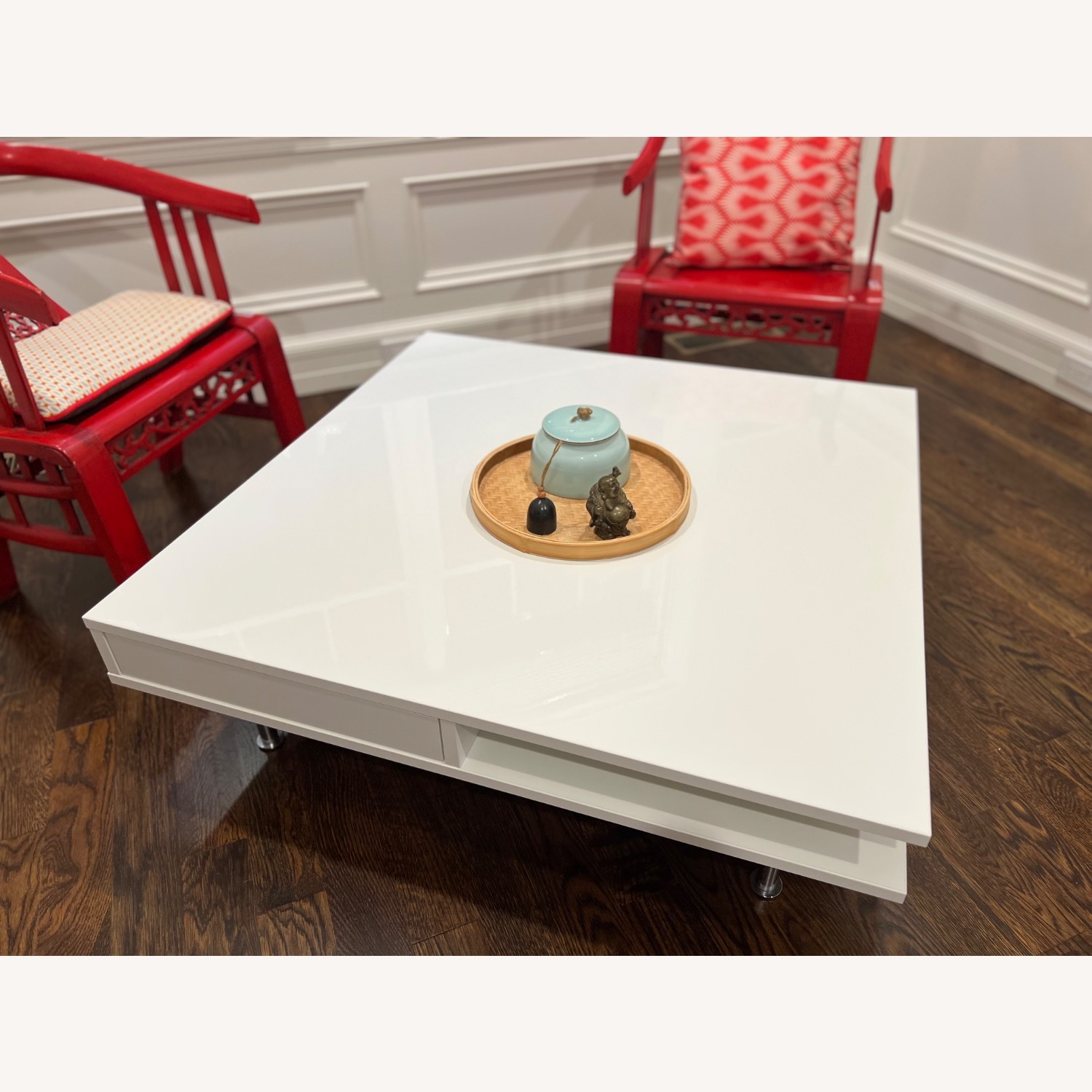 IKEA TOFTERYD White Glossy Coffee Table - image-4