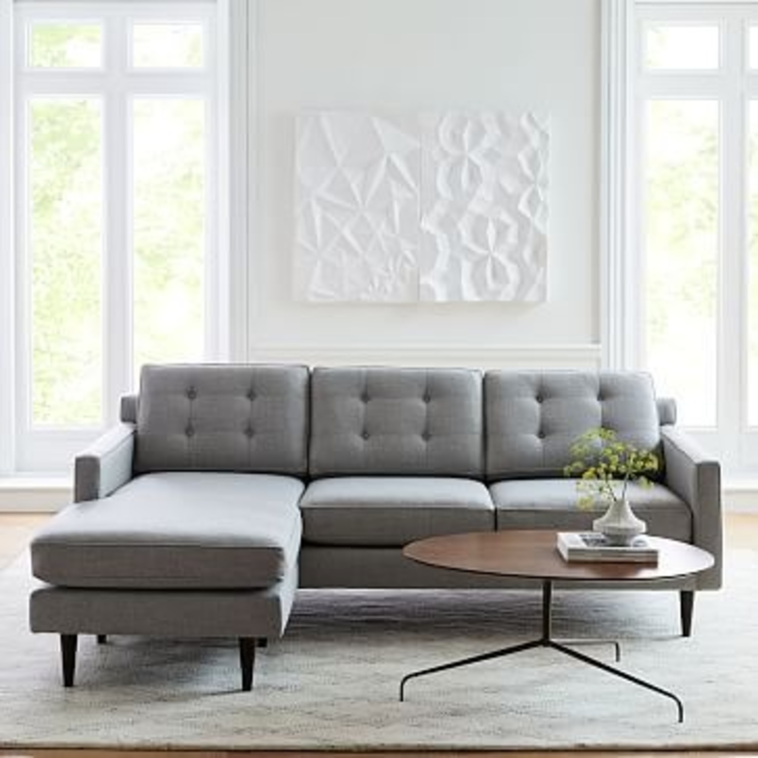 West Elm Drake 2-Piece Reversible Sofa 86" - image-0
