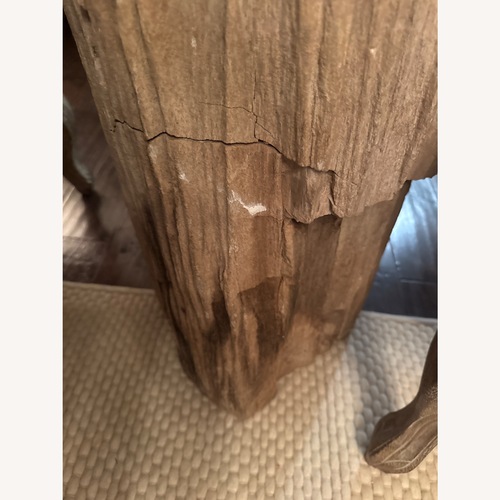 Used ABC Carpet and Home Petrified Light Gray Side Table for sale on AptDeco