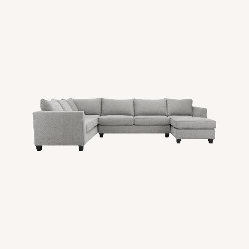 Used Raymour & Flanigan Light Gray 3+ Piece Sectional for sale on AptDeco