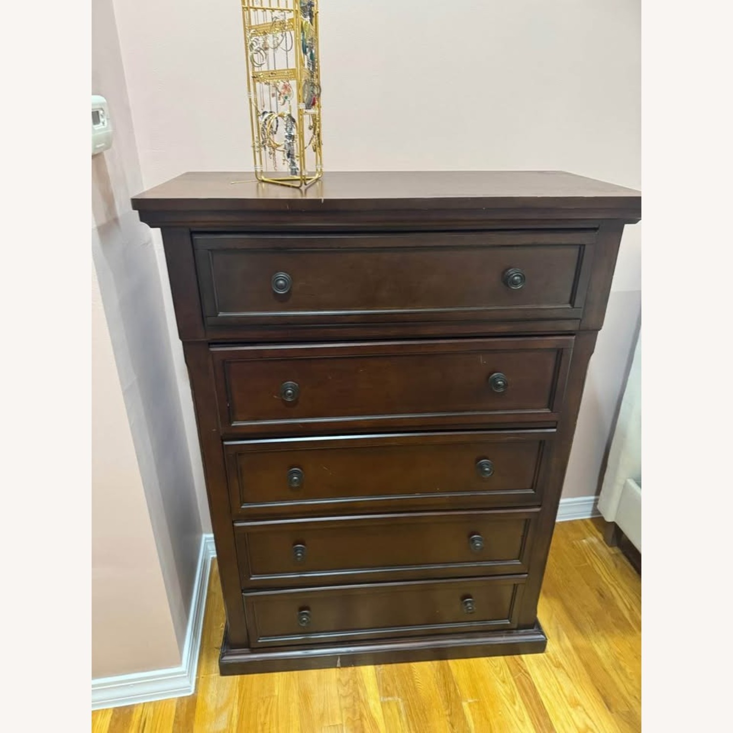 Ashley Dark Brown Wood Dresser - image-2