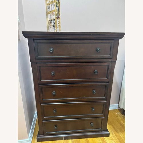 Used Ashley Dark Brown Wood Dresser for sale on AptDeco