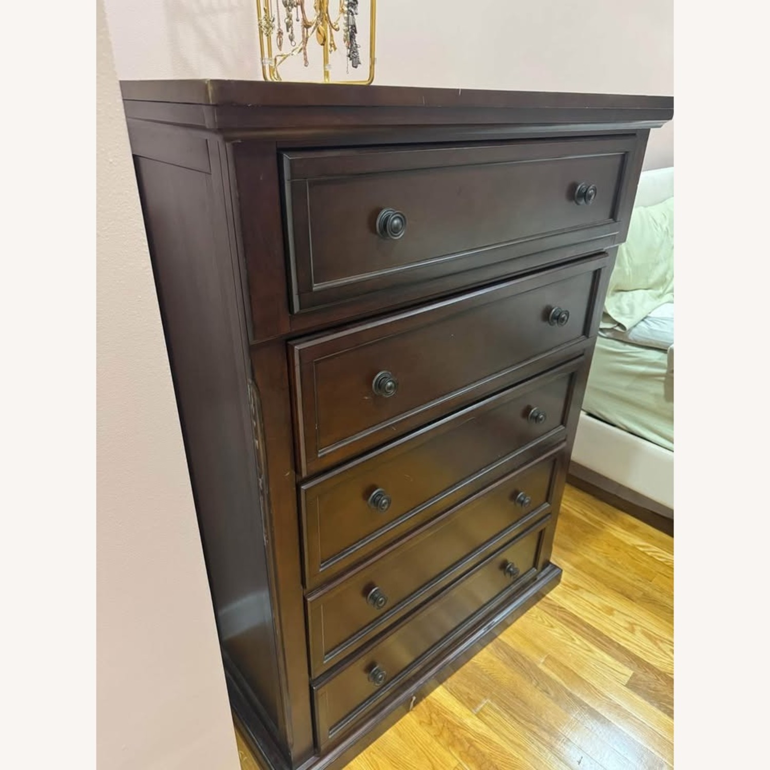 Ashley Dark Brown Wood Dresser - image-4
