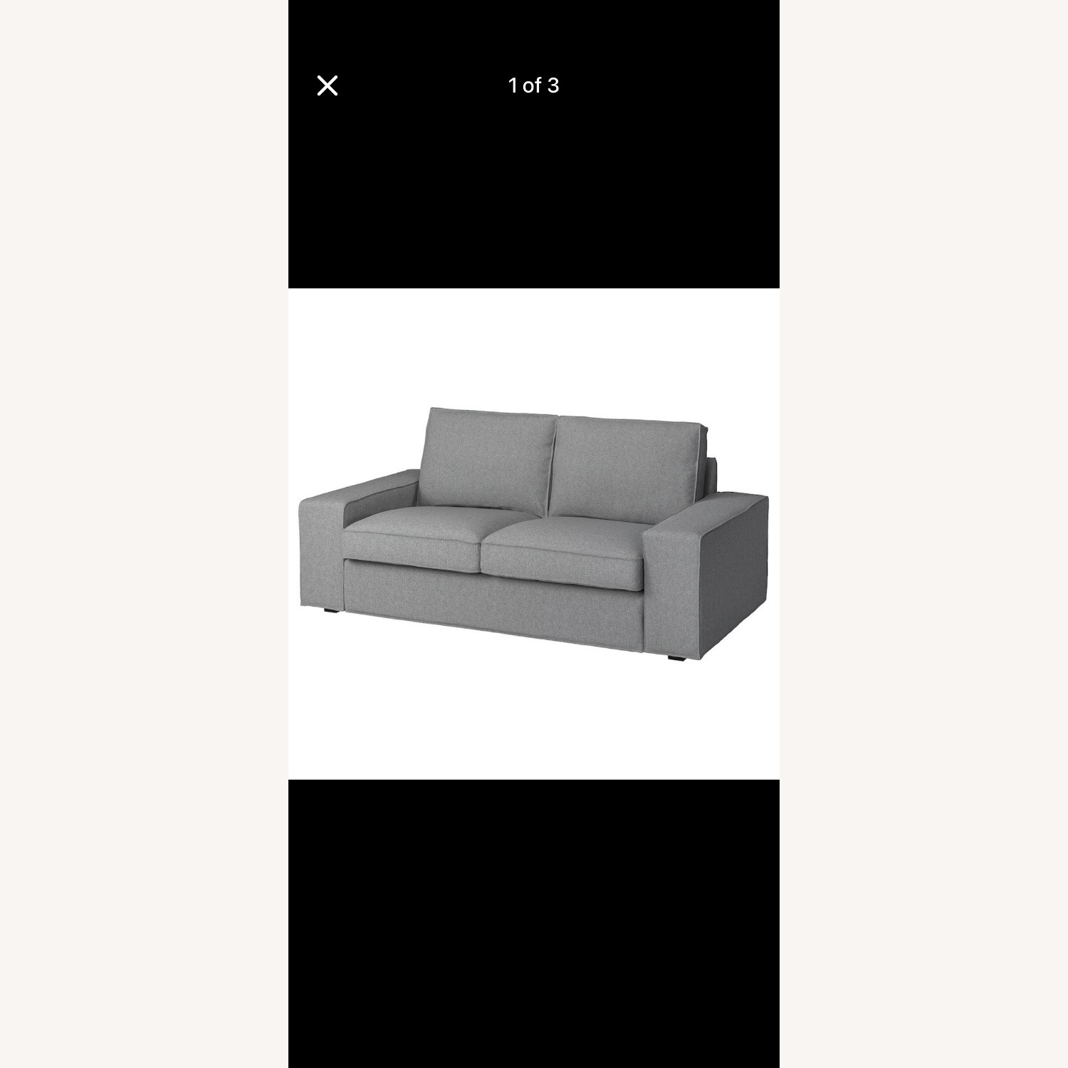 IKEA Light Gray Fabric 2 Seater Sofa - image-1
