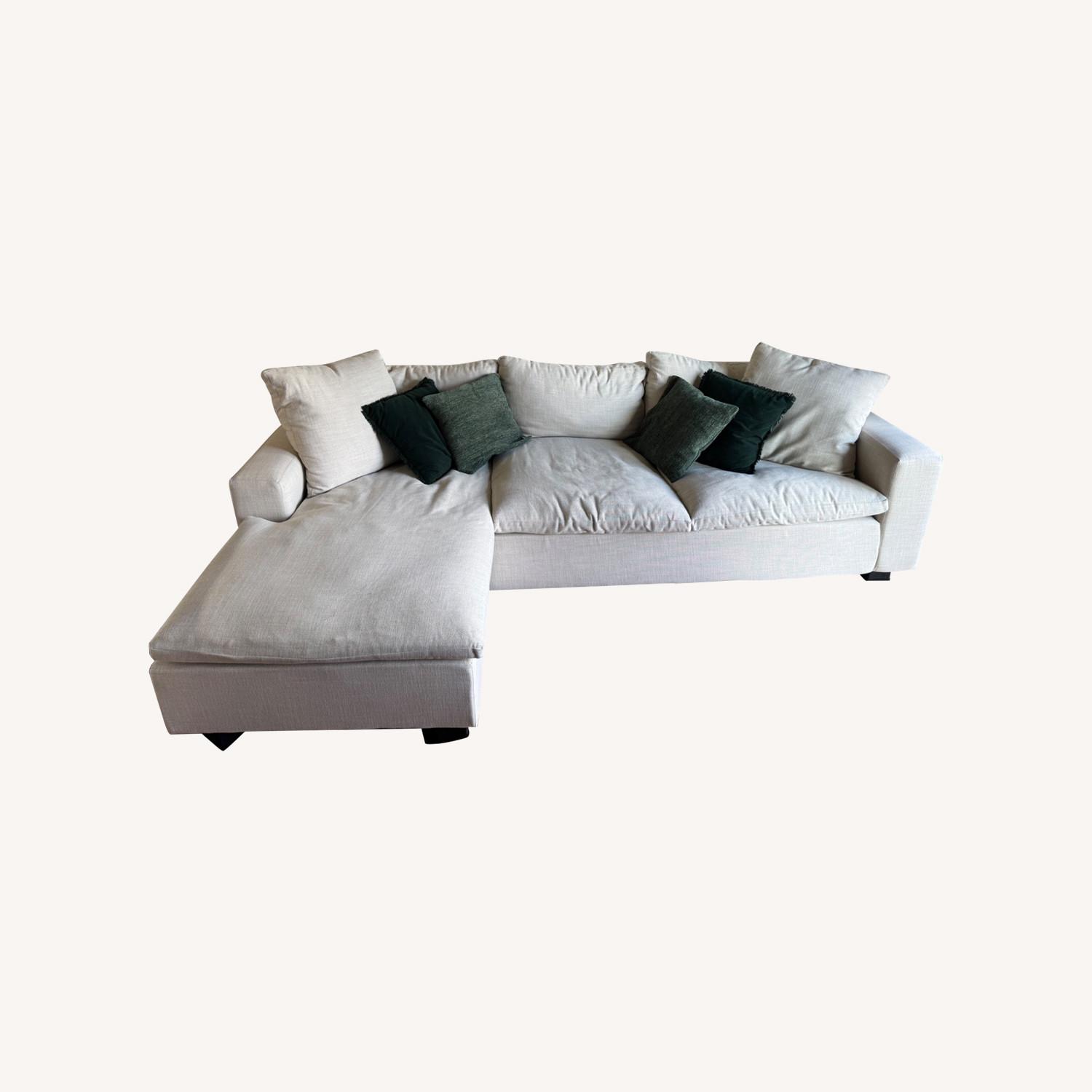 Living Spaces Shuffle I| 108" Sofa With Reversible Chaise - image-0