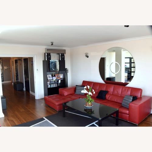 Used Cierre Italy Red Leather 3+ Seater Sectional for sale on AptDeco