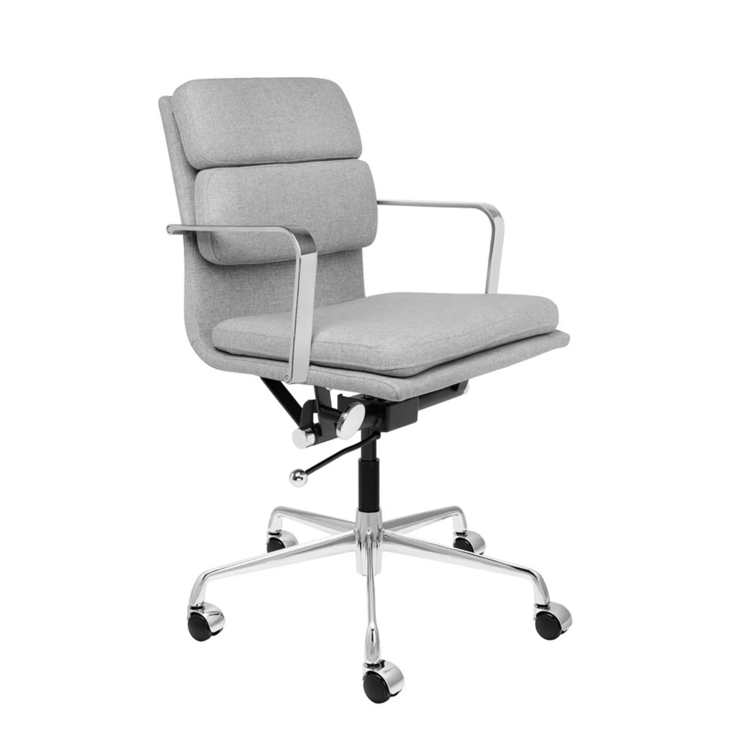 SOHO II Light Gray Fabric Office Chair - image-5