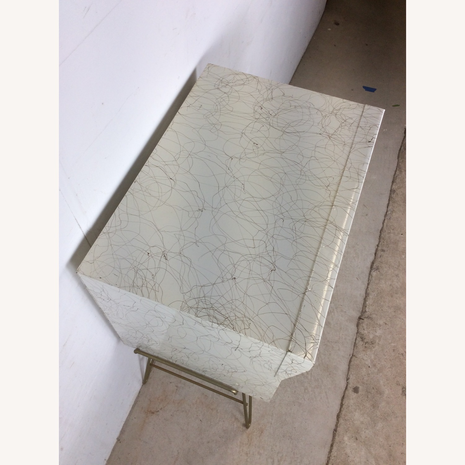 Mid Century White Newspaper Vending Machine - image-7