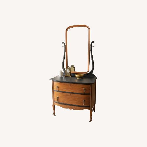 Used Antique Vanity Black Wood Dresser for sale on AptDeco
