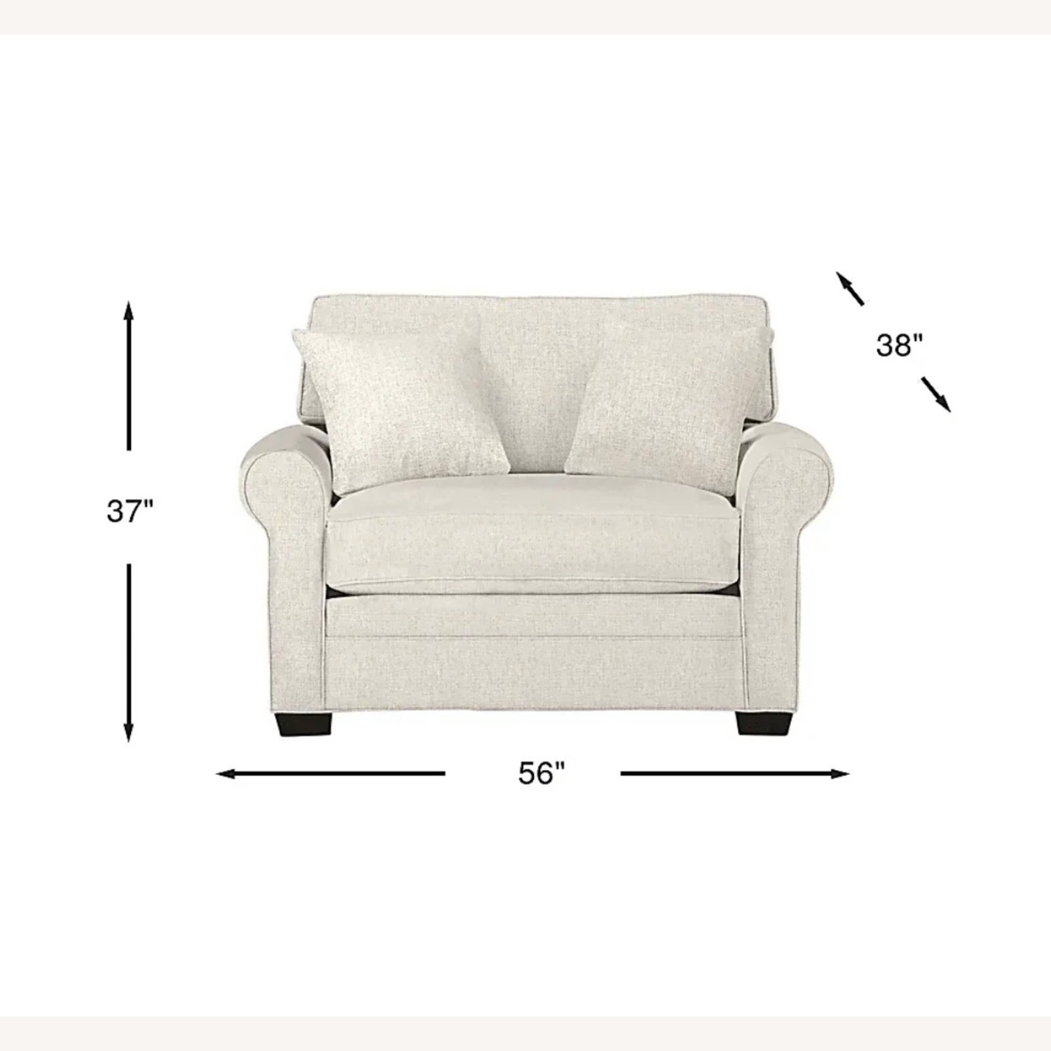 Rooms To Go Sleeper Sofa Twin Size Beige Microsuede - image-3