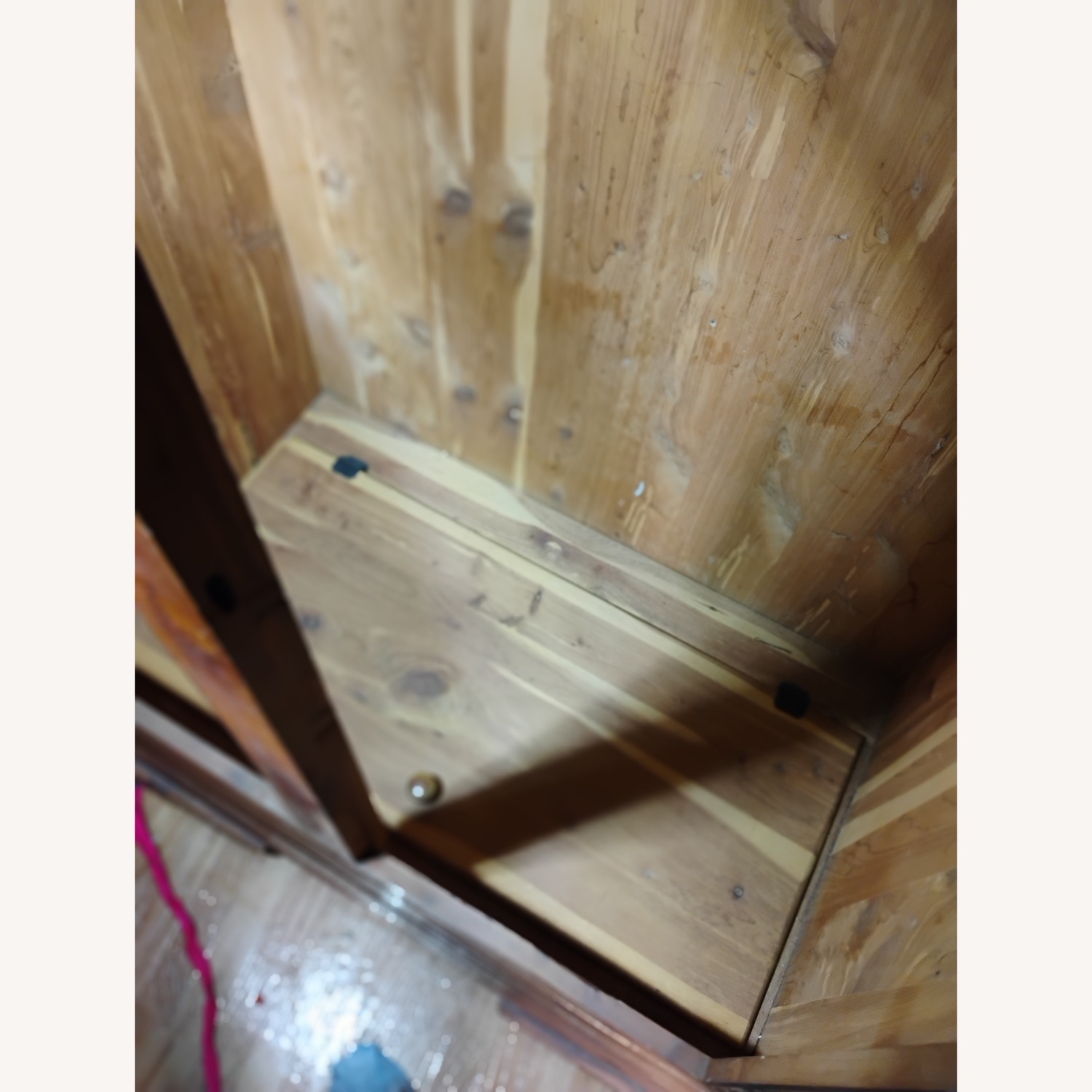 Vintage 1940's Cedar Wood Armoire - Wardrobe/Chest - image-4