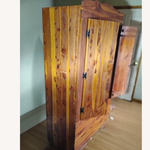 Used Vintage 1940's Cedar Wood Armoire - Wardrobe/Chest for sale on AptDeco