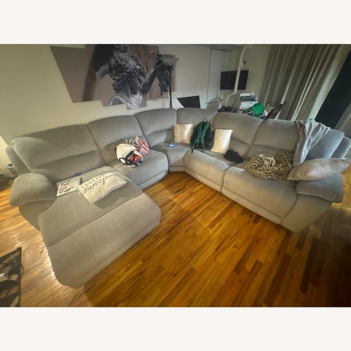 Used Marley Light Gray Fabric 3+ Piece Sectional for sale on AptDeco