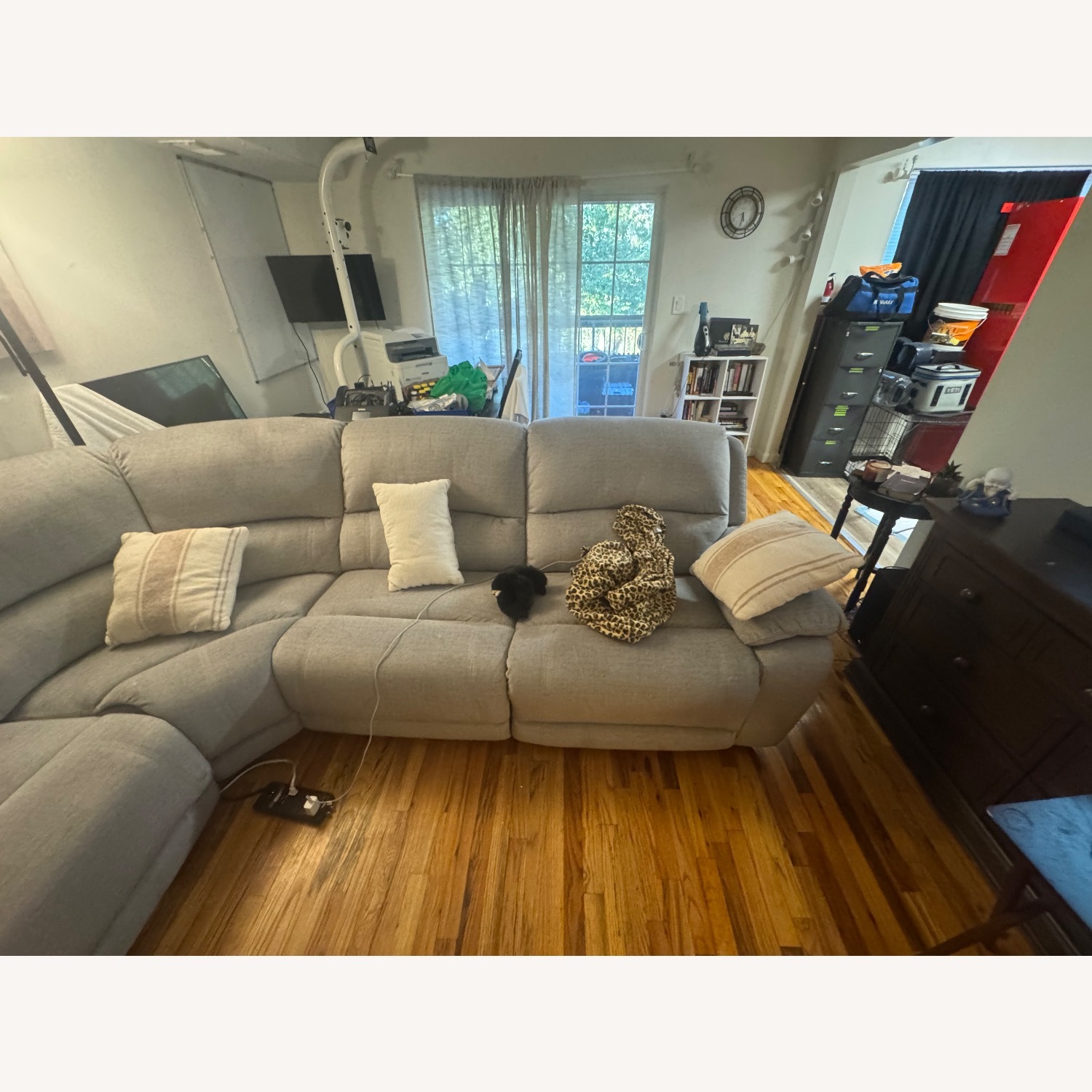 Marley Light Gray Fabric 3+ Piece Sectional - image-3