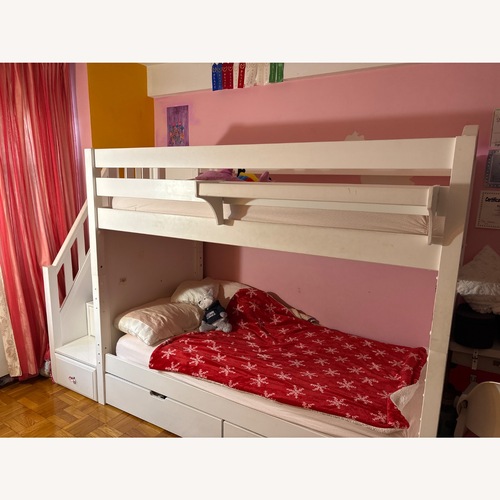 Used White Bunk Bed Kids Bedroom for sale on AptDeco