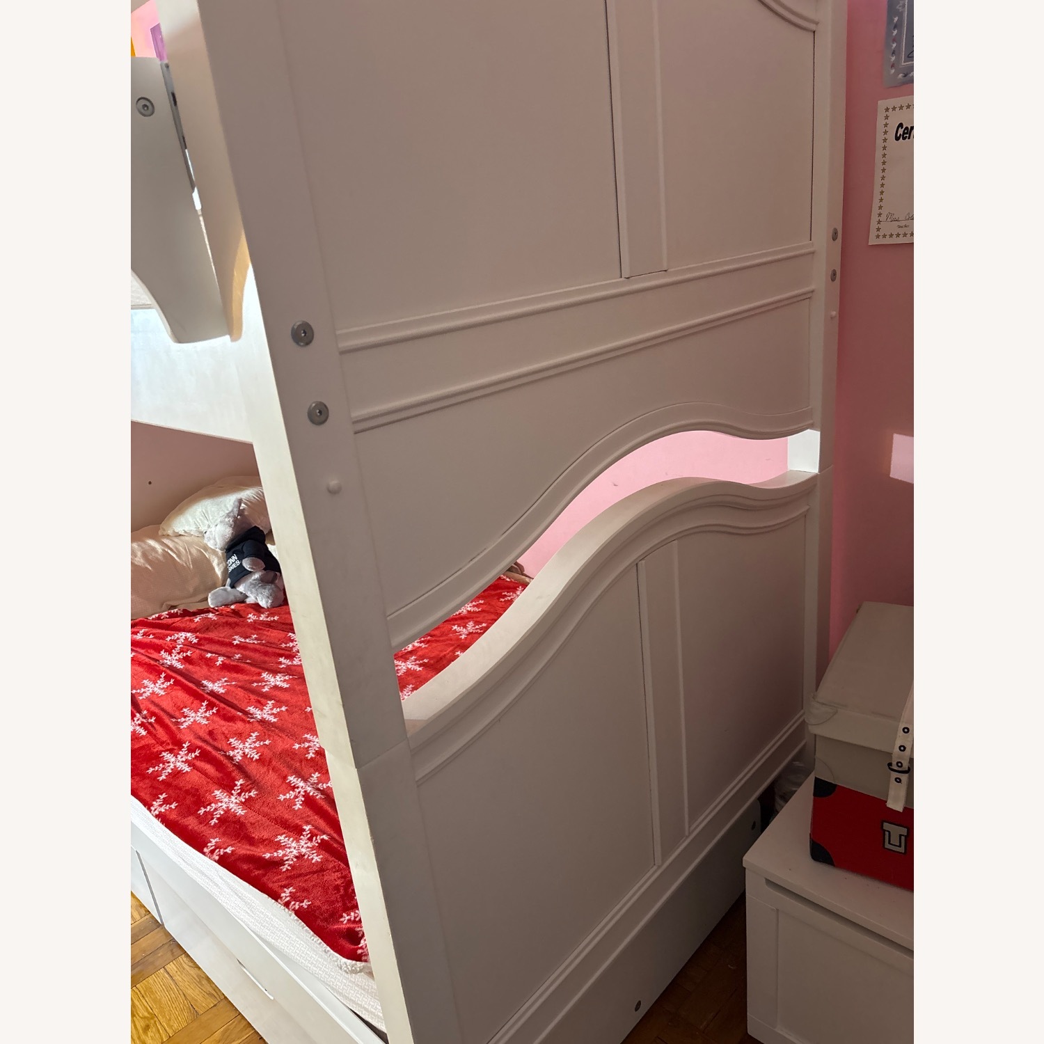 White Bunk Bed Kids Bedroom - image-3