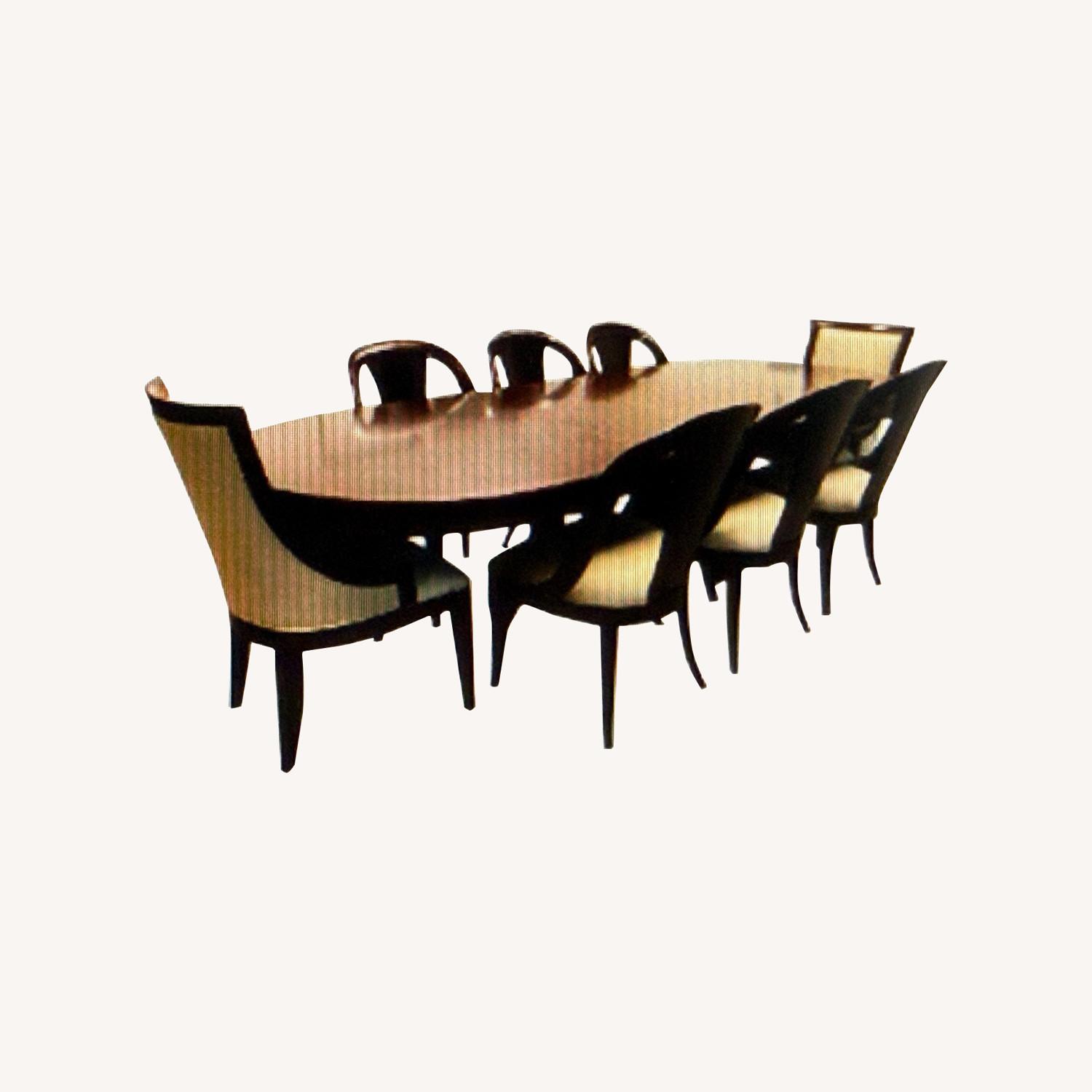 Bernhardt Furniture Dark Brown Dining Table - image-0