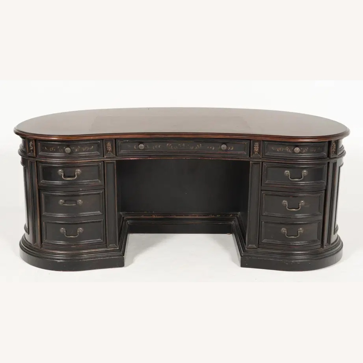 Hooker Furniture Corporation Dark Brown Wood Desk - image-13