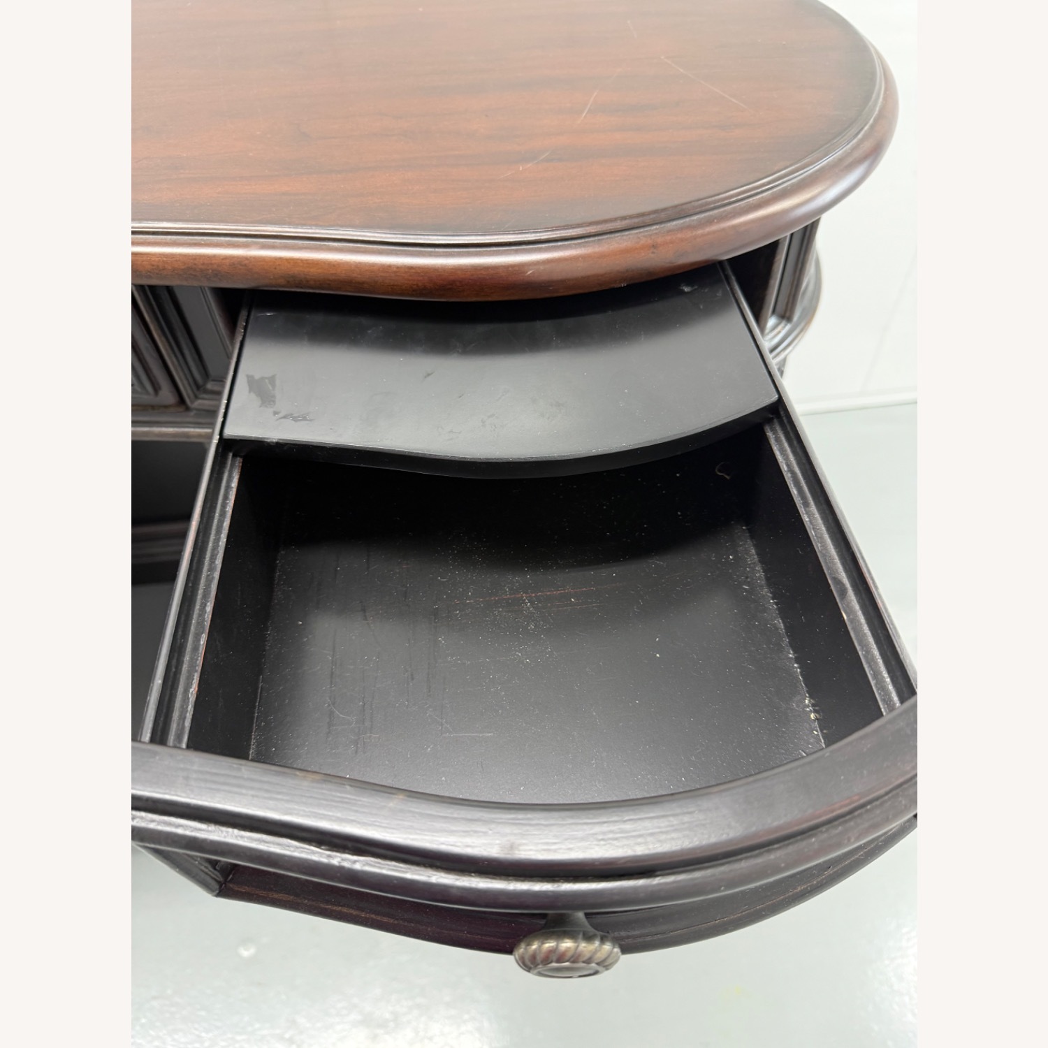 Hooker Furniture Corporation Dark Brown Wood Desk - image-11