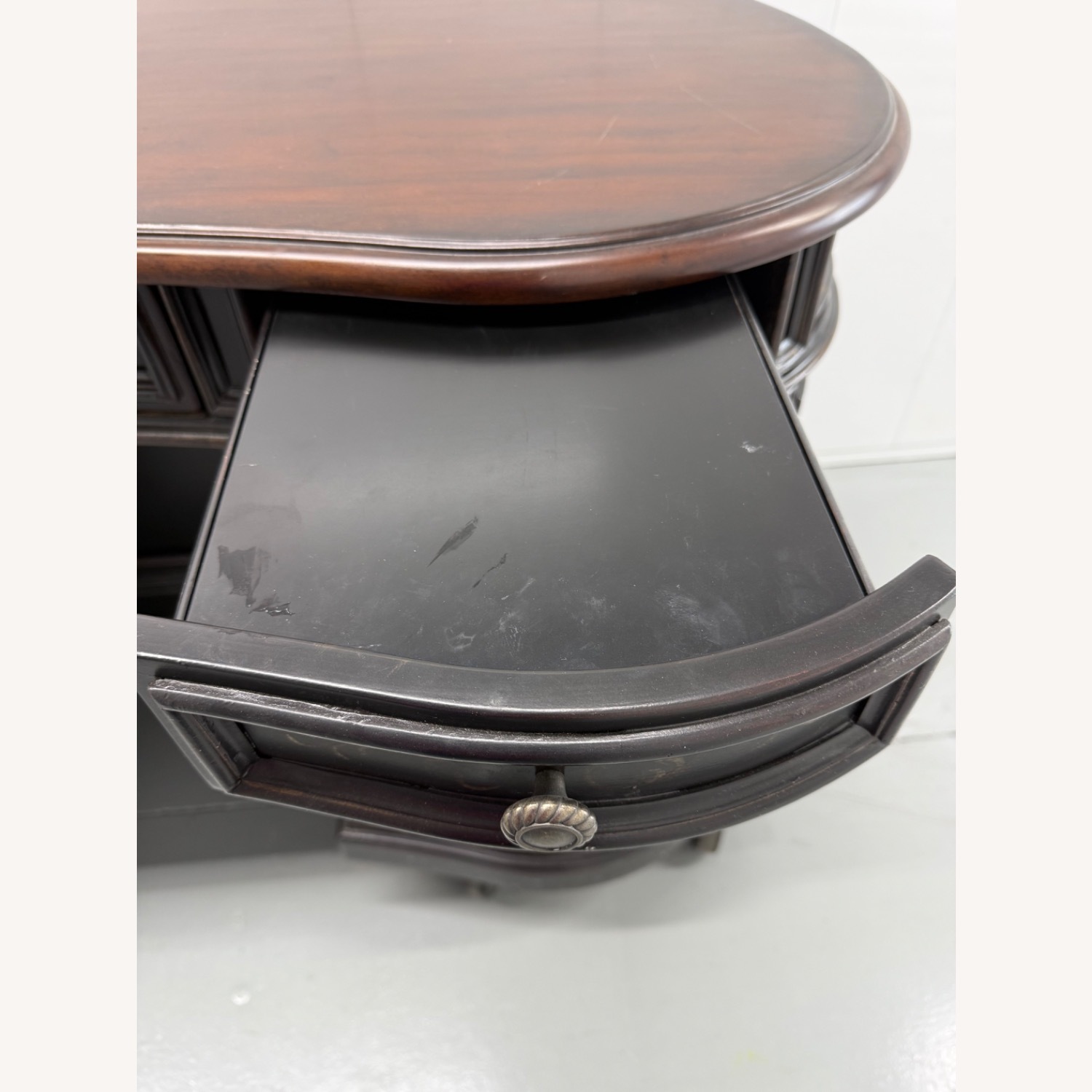 Hooker Furniture Corporation Dark Brown Wood Desk - image-10