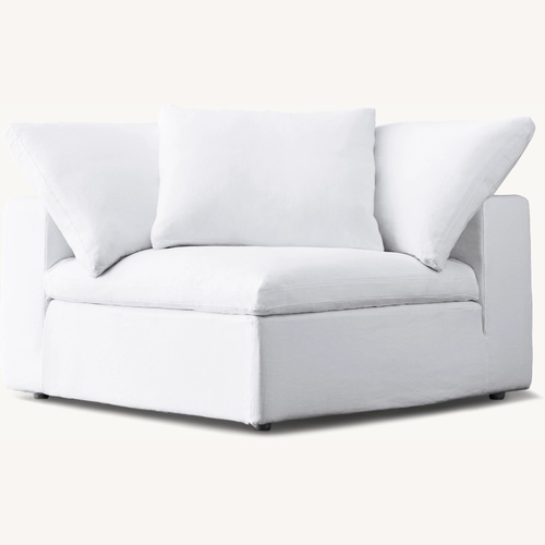 Used Restoration Hardware Cloud Gray Luxe Chair & Ottoman for sale on AptDeco