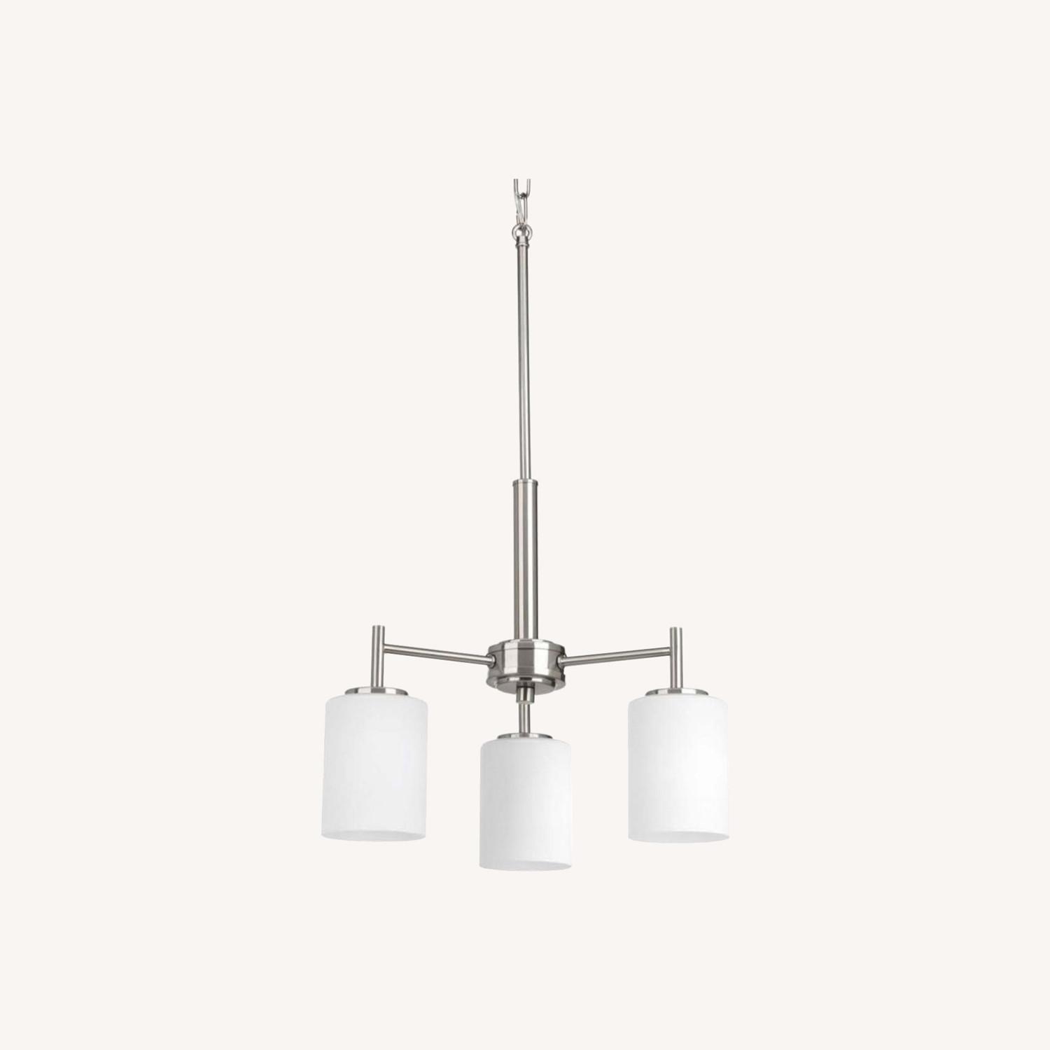 Progress Lighting Chandlier-3 Light Brushed Nickel Finish - image-0