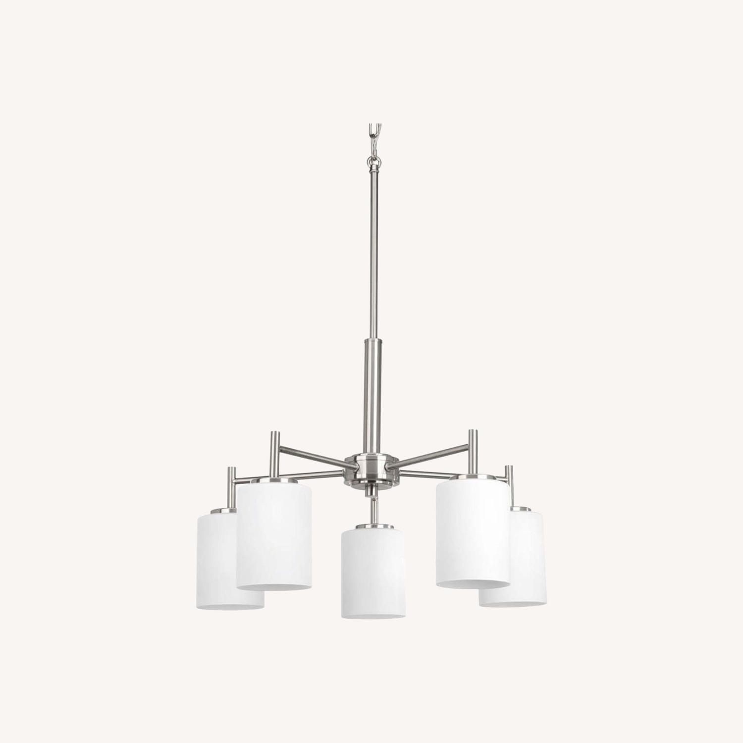 Progress Lighting Replay White Glass Ceiling Lamp - image-0