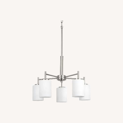 Used Progress Lighting Replay White Glass Ceiling Lamp for sale on AptDeco