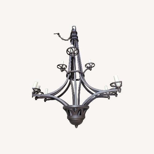 Used Dark Brown Large Metal Ceiling Chandelier for sale on AptDeco