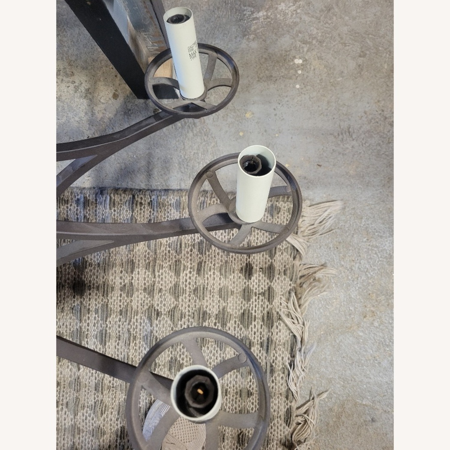 Dark Brown Large Metal Ceiling Chandelier - image-5