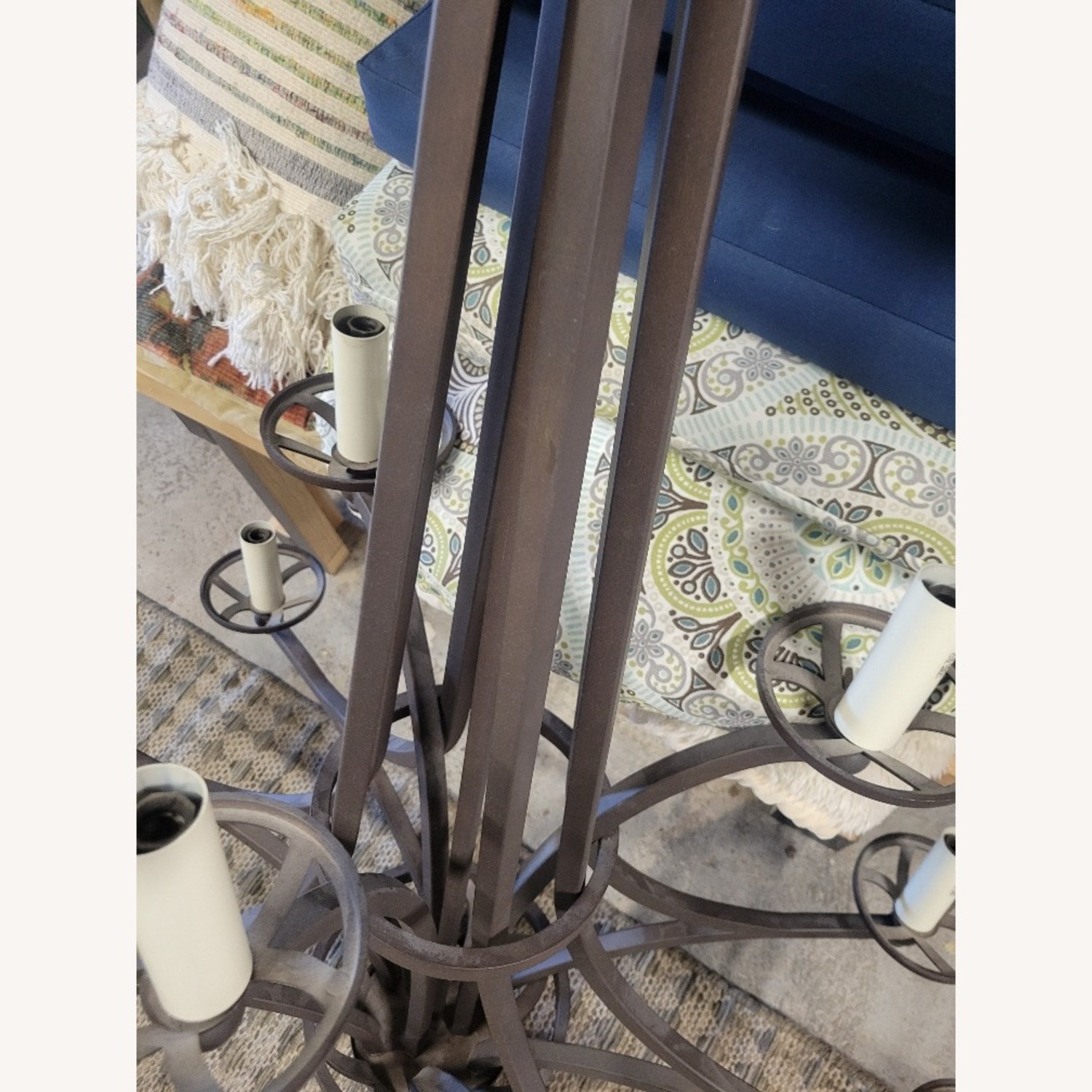 Dark Brown Large Metal Ceiling Chandelier - image-8