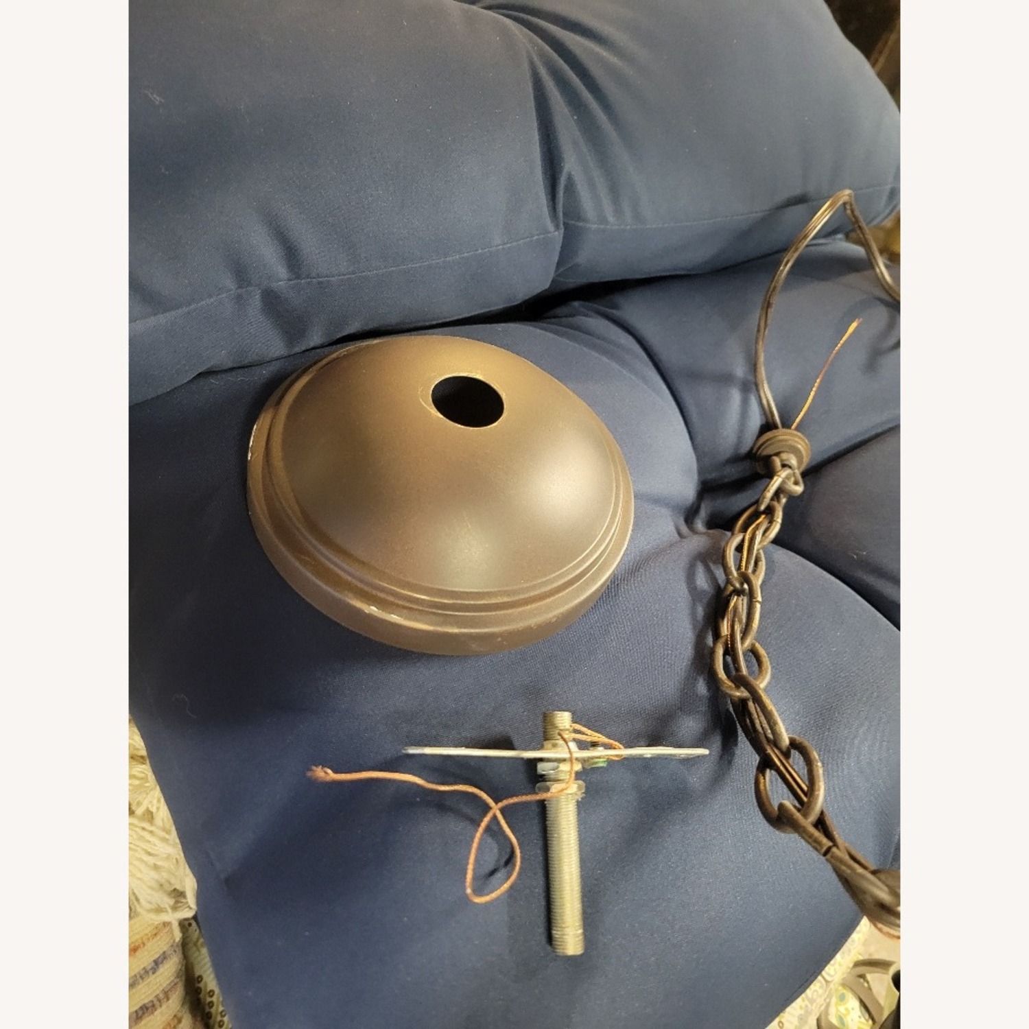 Dark Brown Large Metal Ceiling Chandelier - image-4