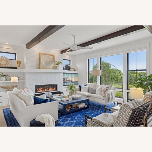 Used Century Furniture White Fabric 3+ Seater Sofa for sale on AptDeco